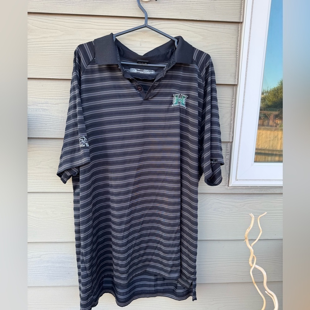Oakley Black and Gray Performance Polo Shirt